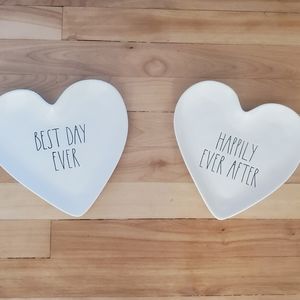 Pair of heart shaped plates